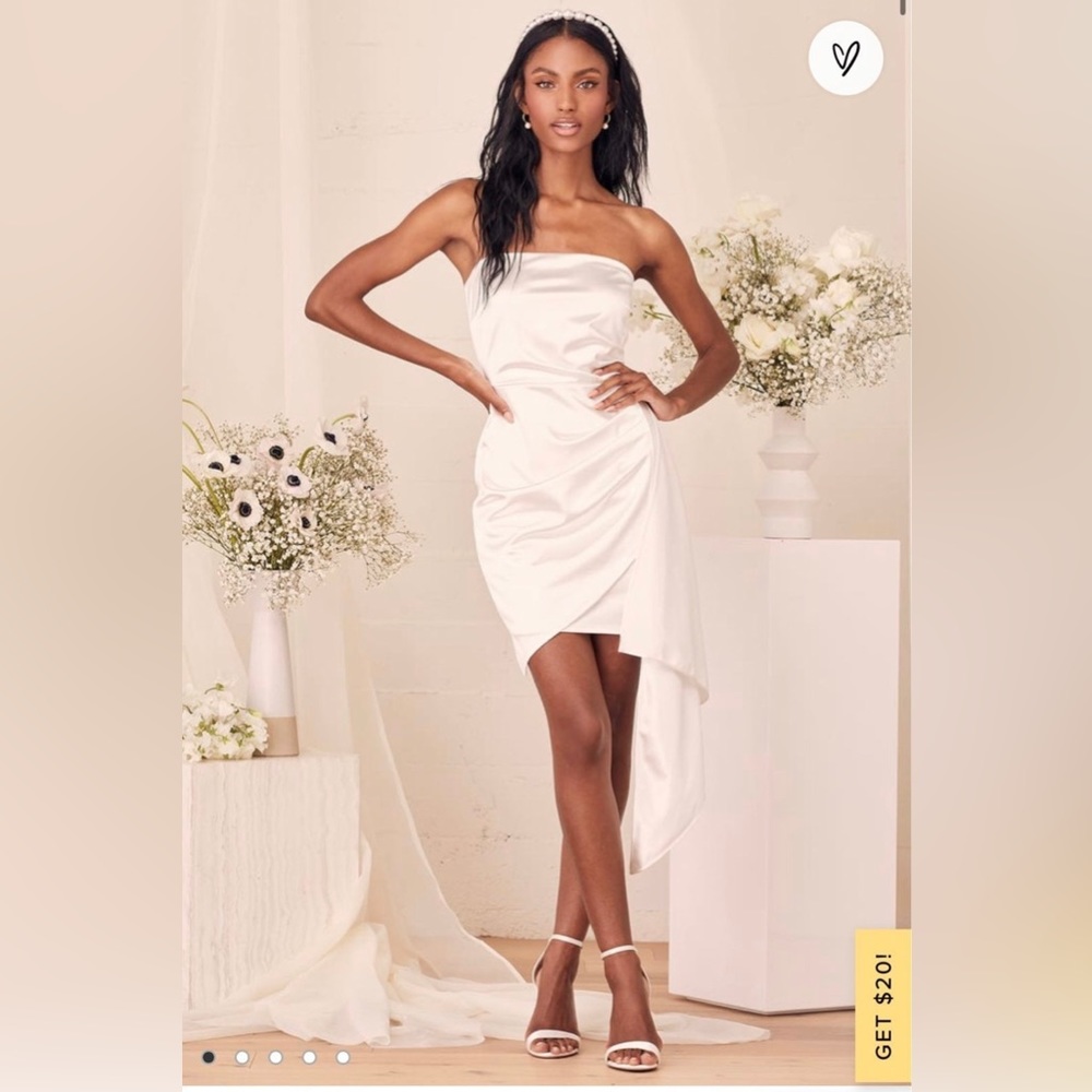 Lulu’s Total Bombshell Strapless Satin Mini Dress - image 1